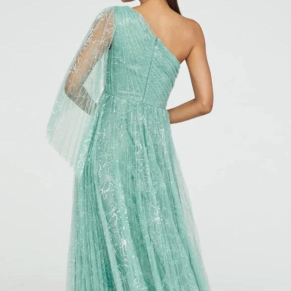 THEIA Carol One Shoulder Gown NWT 6 - Picture 4 of 9